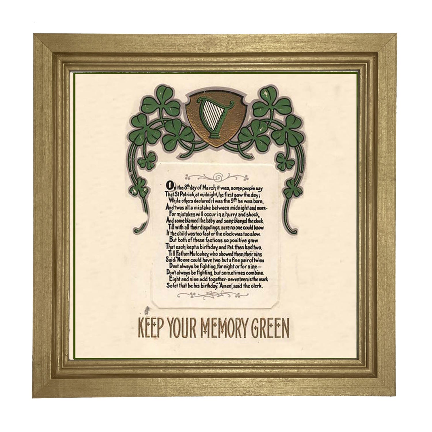 St. Patrick's Day Memories - Framed art