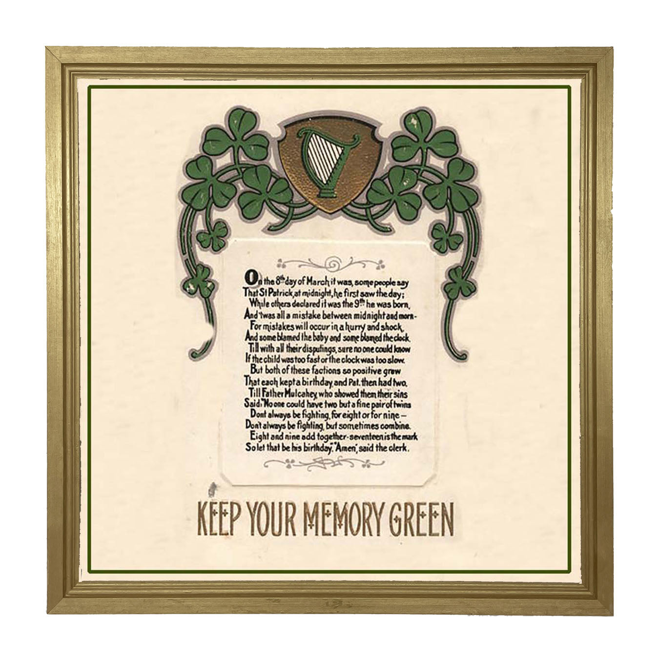 St. Patrick's Day Memories - Framed art