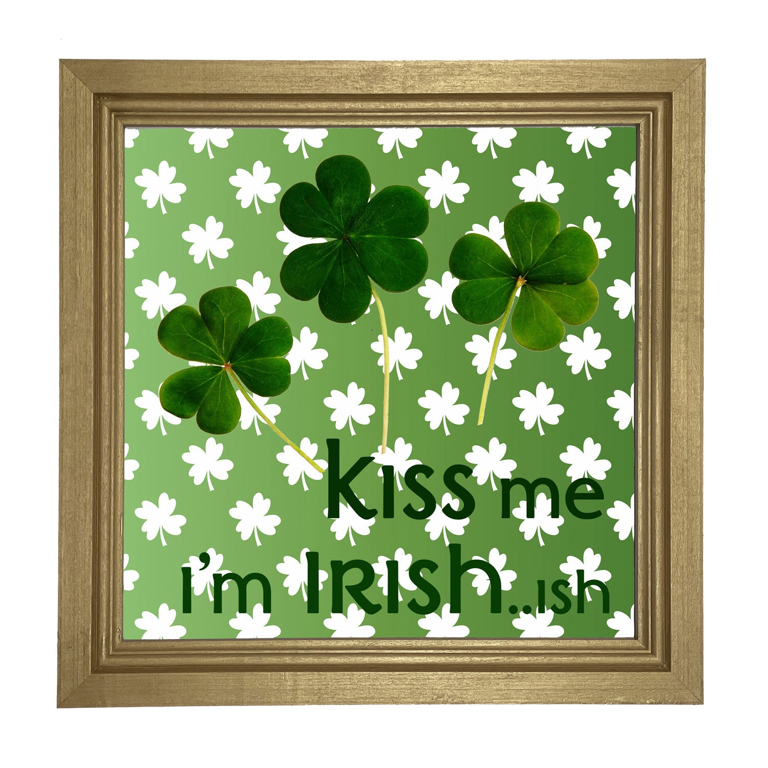 Kiss Me I'm Irish...ish - Framed art