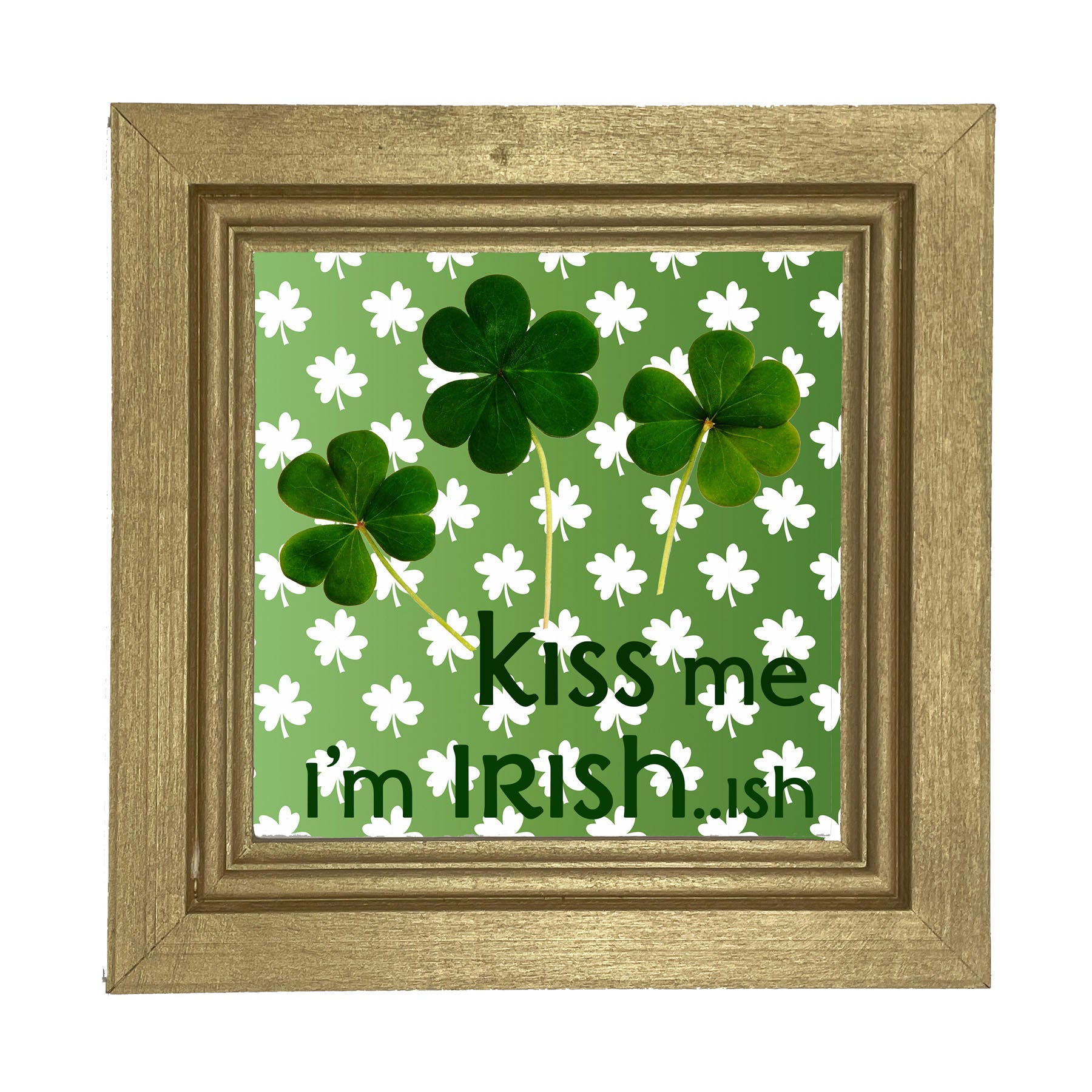 Kiss Me I'm Irish...ish - Framed art