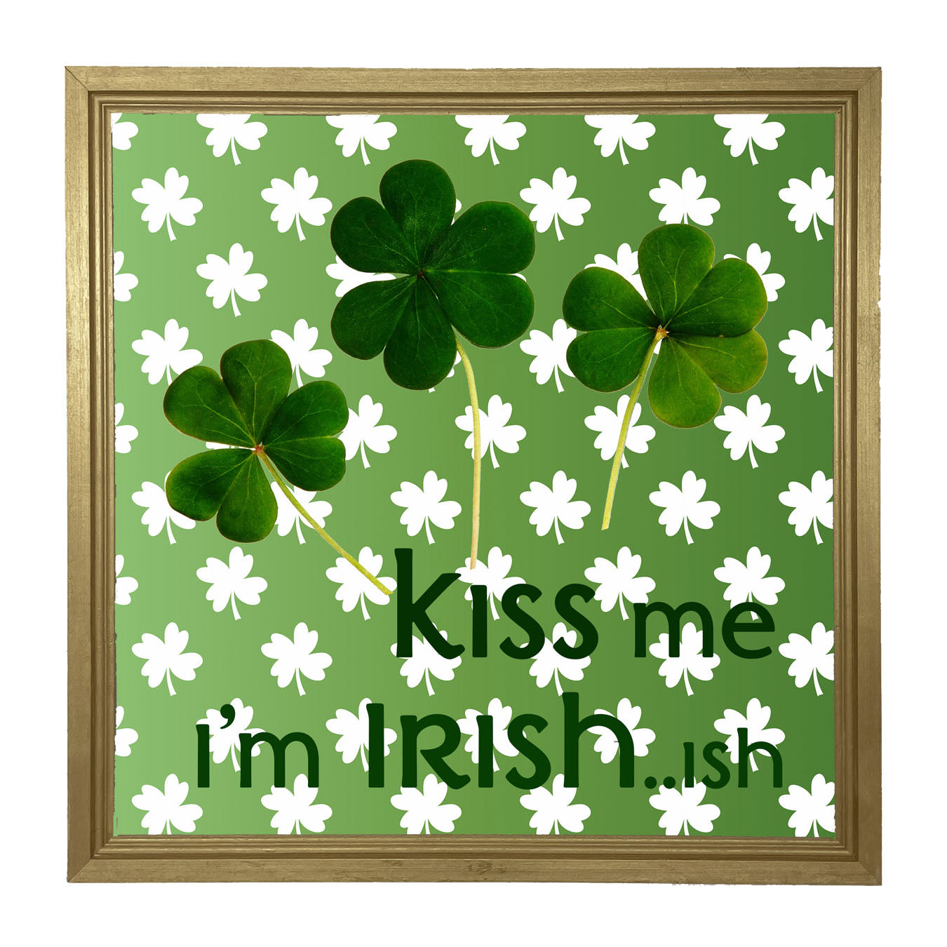 Kiss Me I'm Irish...ish - Framed art