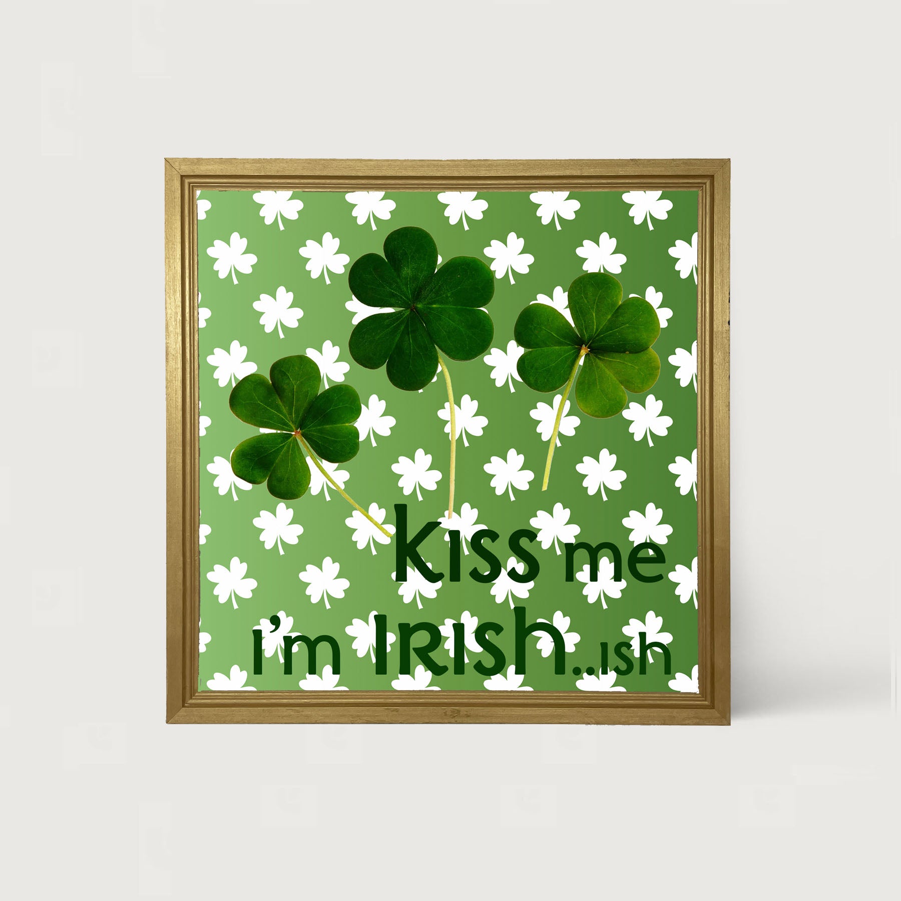Kiss Me I'm Irish...ish - Framed art