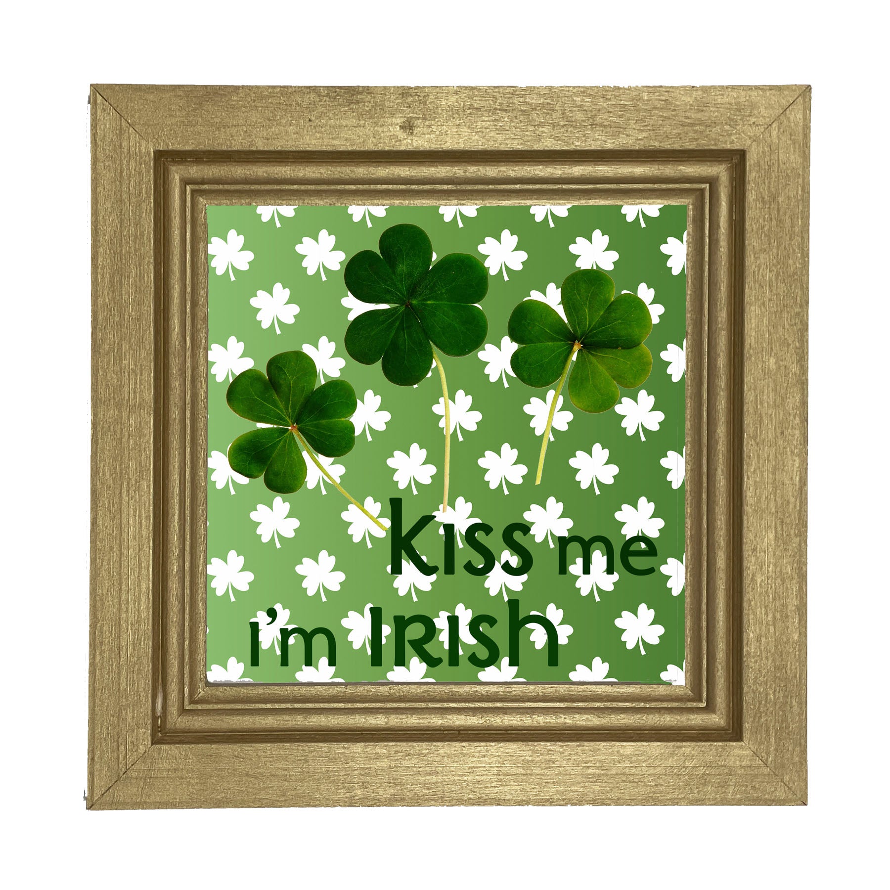 Kiss Me I'm Irish - Framed art