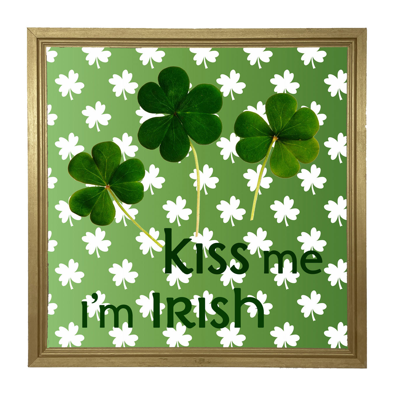 Kiss Me I'm Irish - Framed art