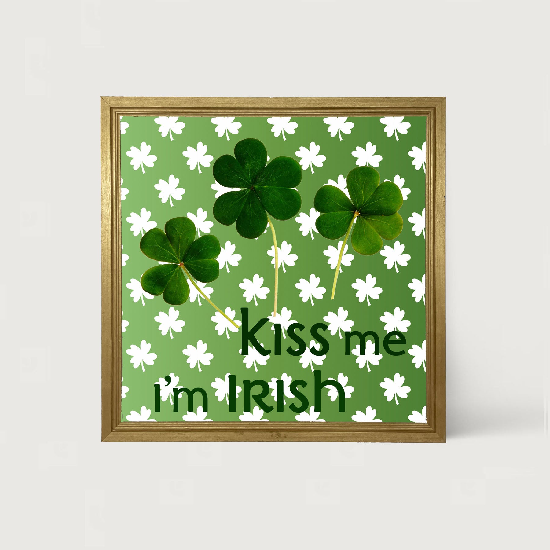 Kiss Me I'm Irish - Framed art