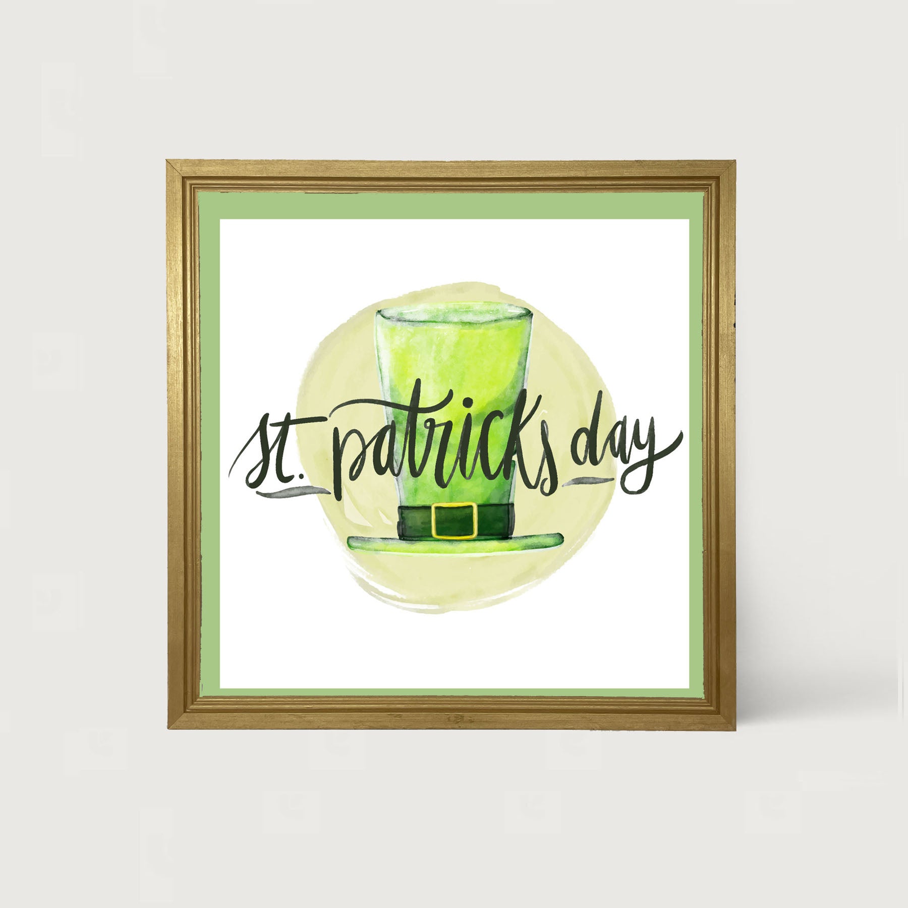 St. Patrick's Day Top Hat - Framed art