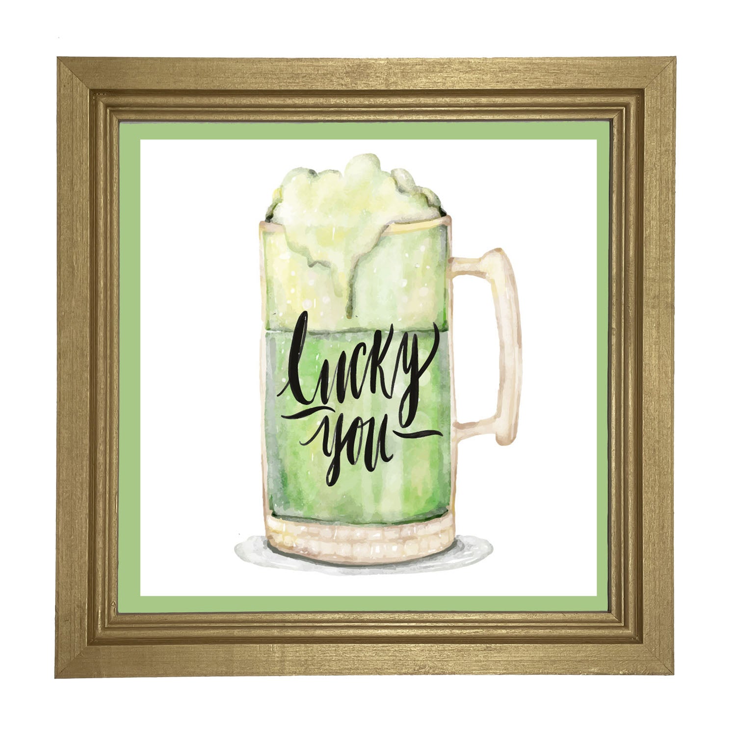 St. Patrick's Day Green Beer - Framed art