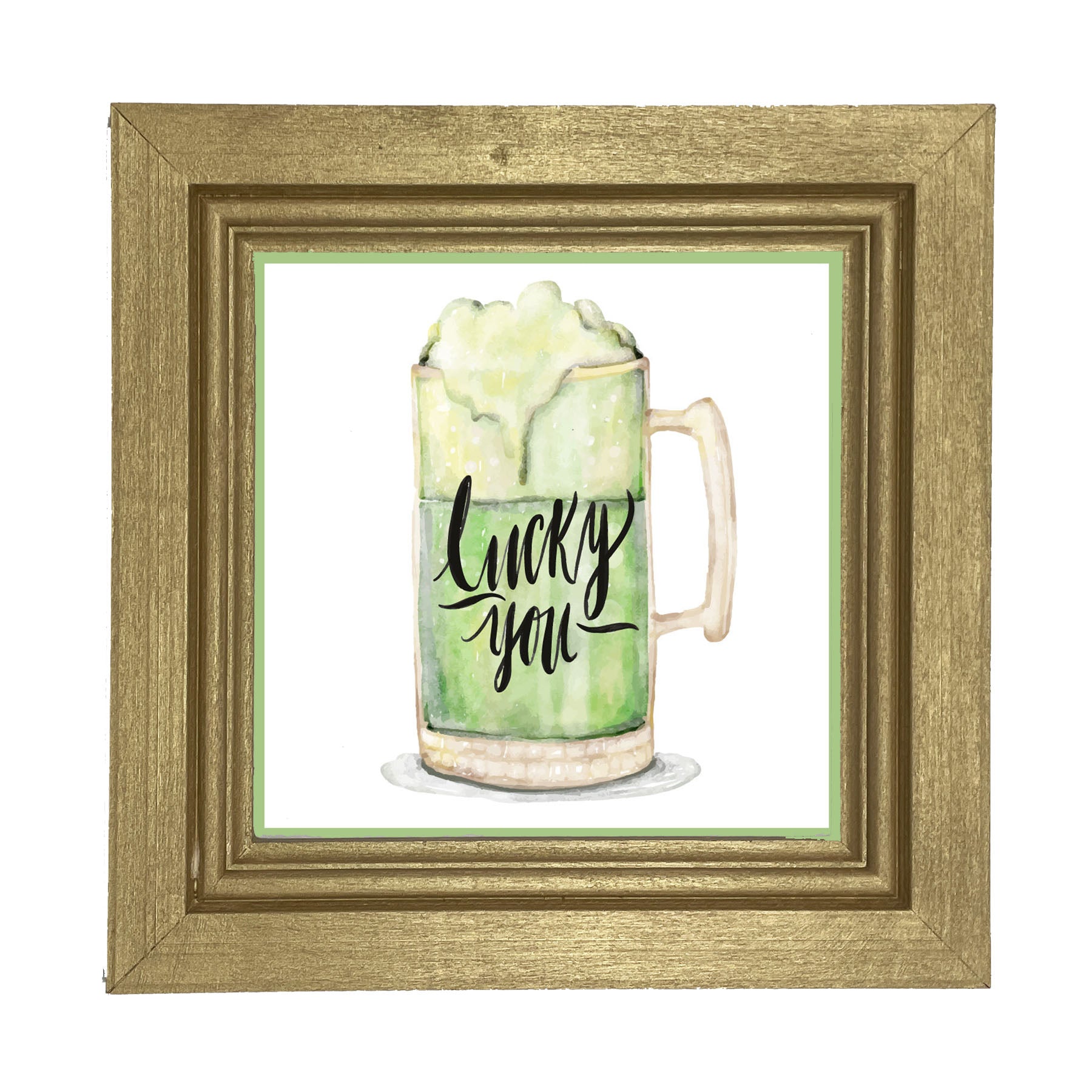 St. Patrick's Day Green Beer - Framed art