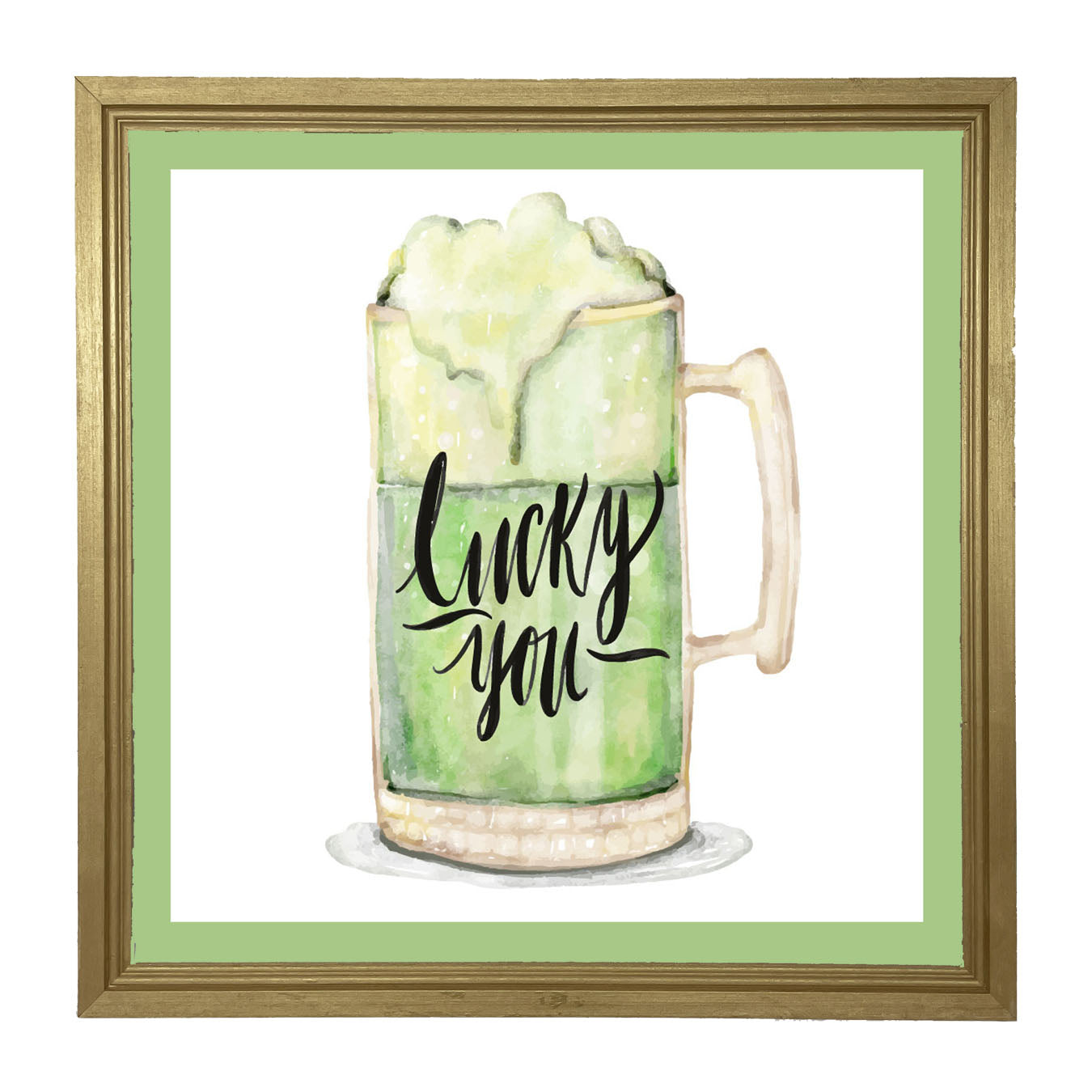St. Patrick's Day Green Beer - Framed art