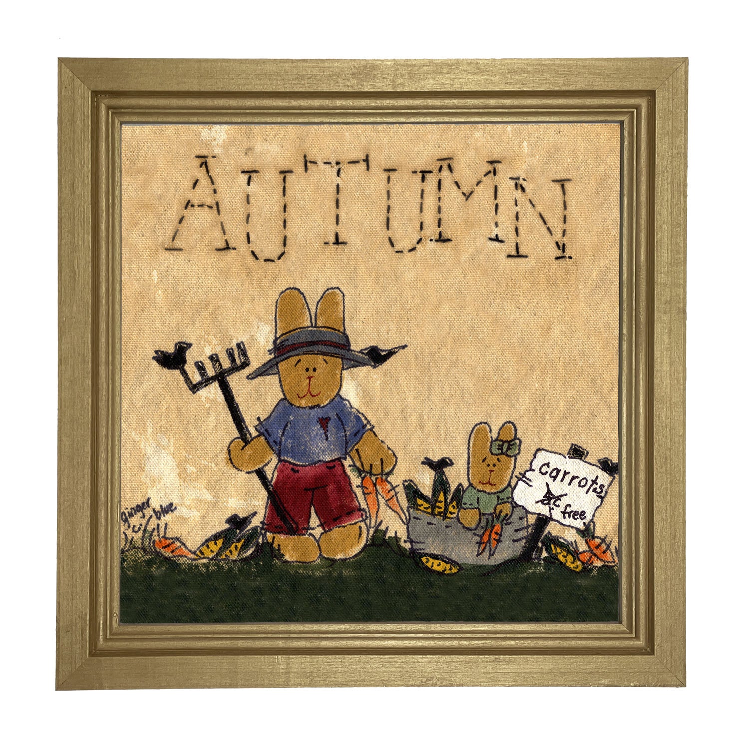 Autumn Bunny - Framed art