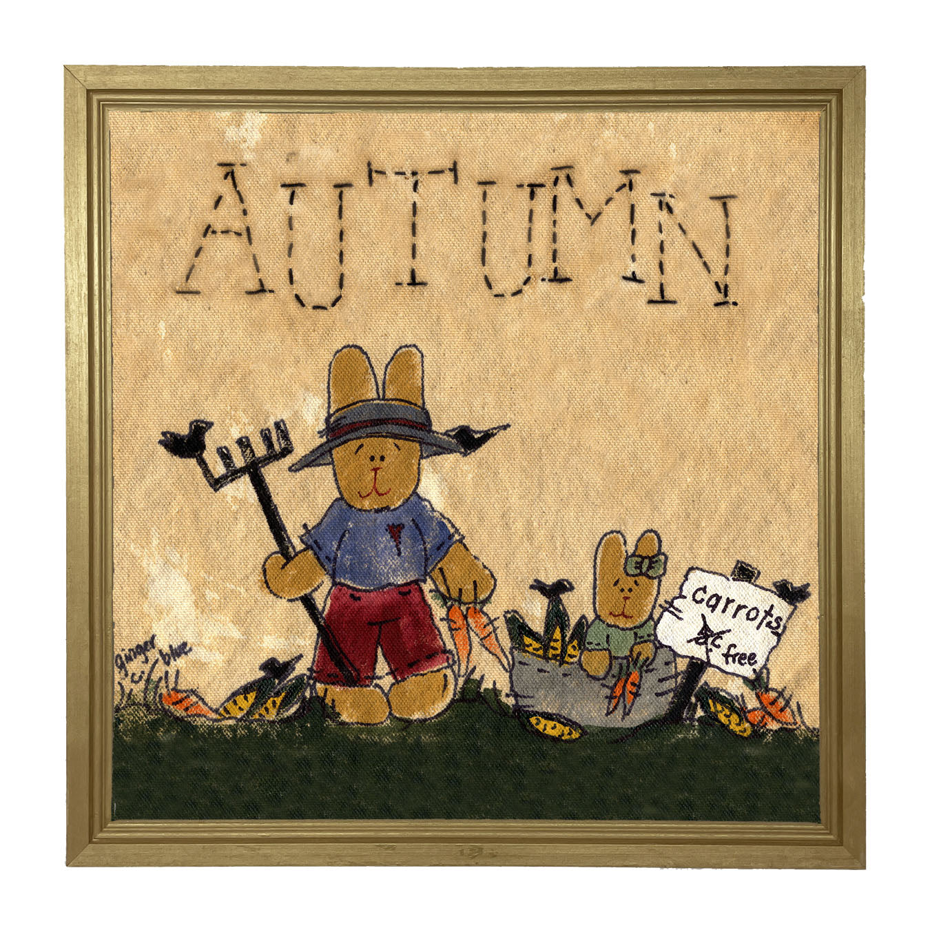 Autumn Bunny - Framed art