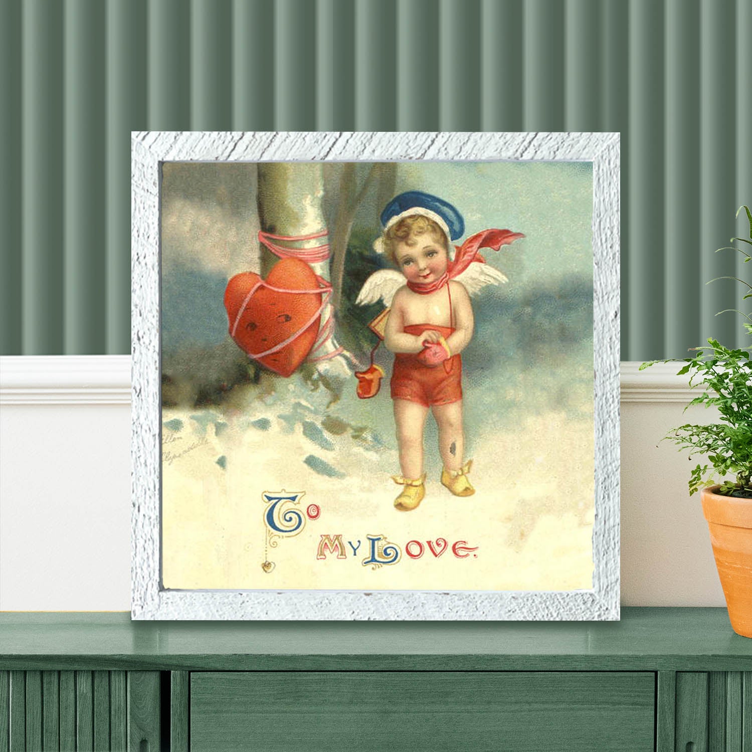 Cupid with Heart Wrapped