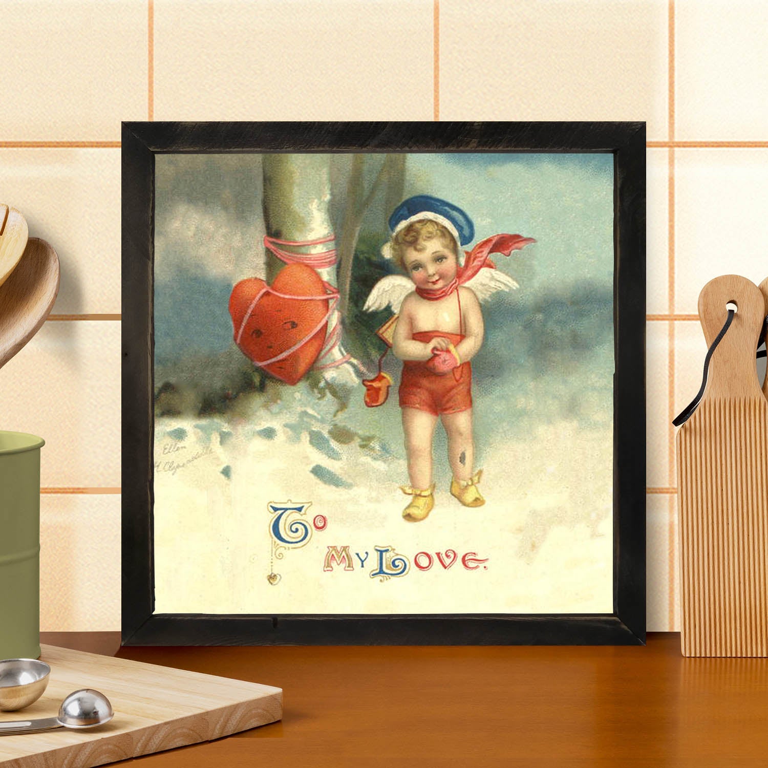 Cupid with Heart Wrapped