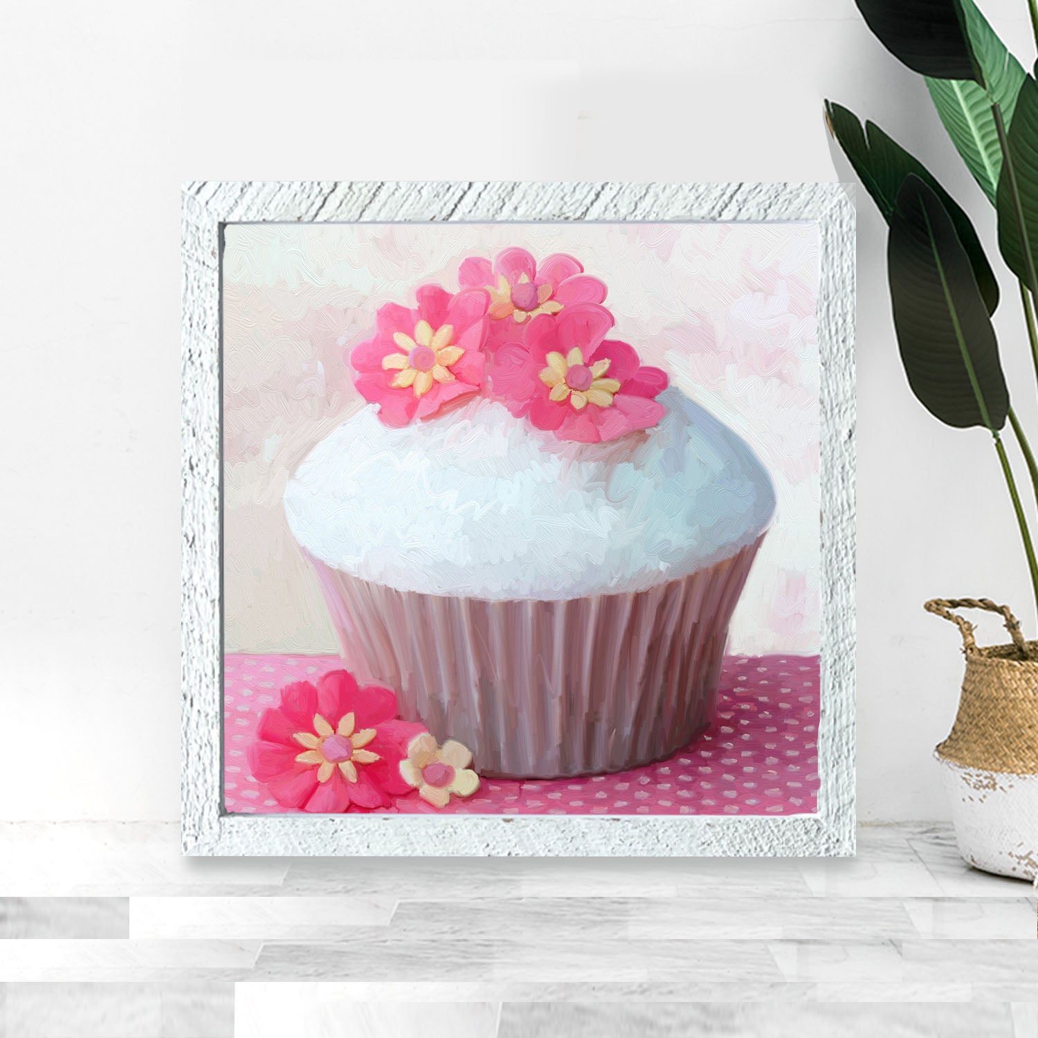 Pink Daisy Cupcake