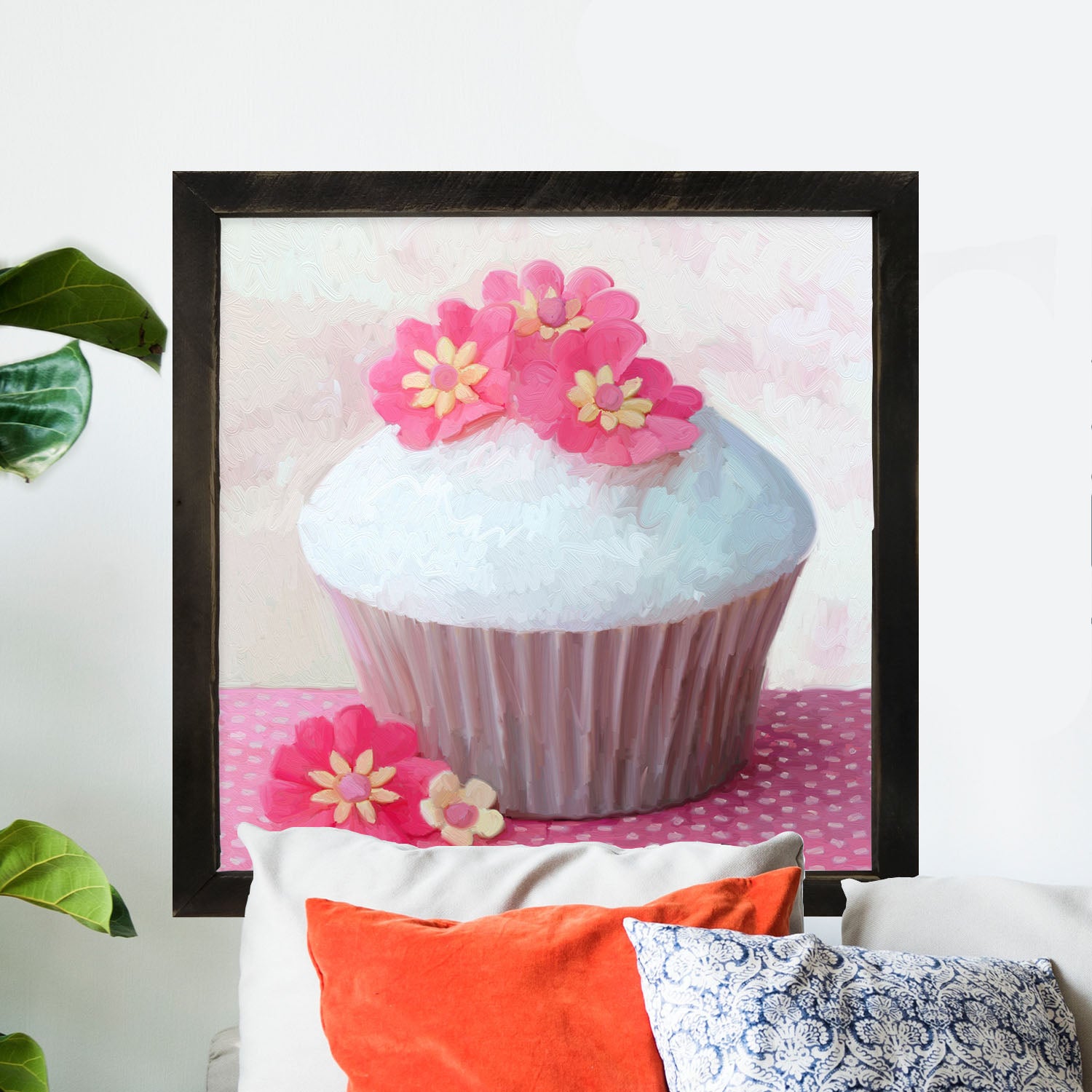 Pink Daisy Cupcake