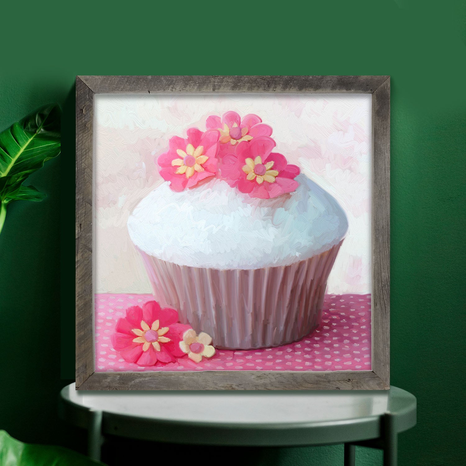 Pink Daisy Cupcake