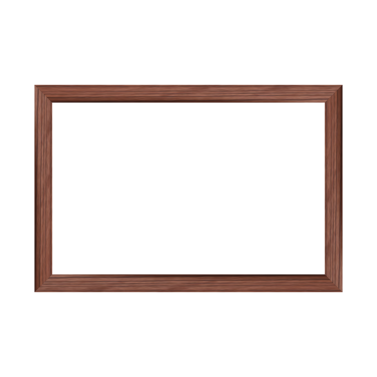 Modern magnet frame, HX 26 x 17.5 inches, Walnut stain, 1.5-inch molding