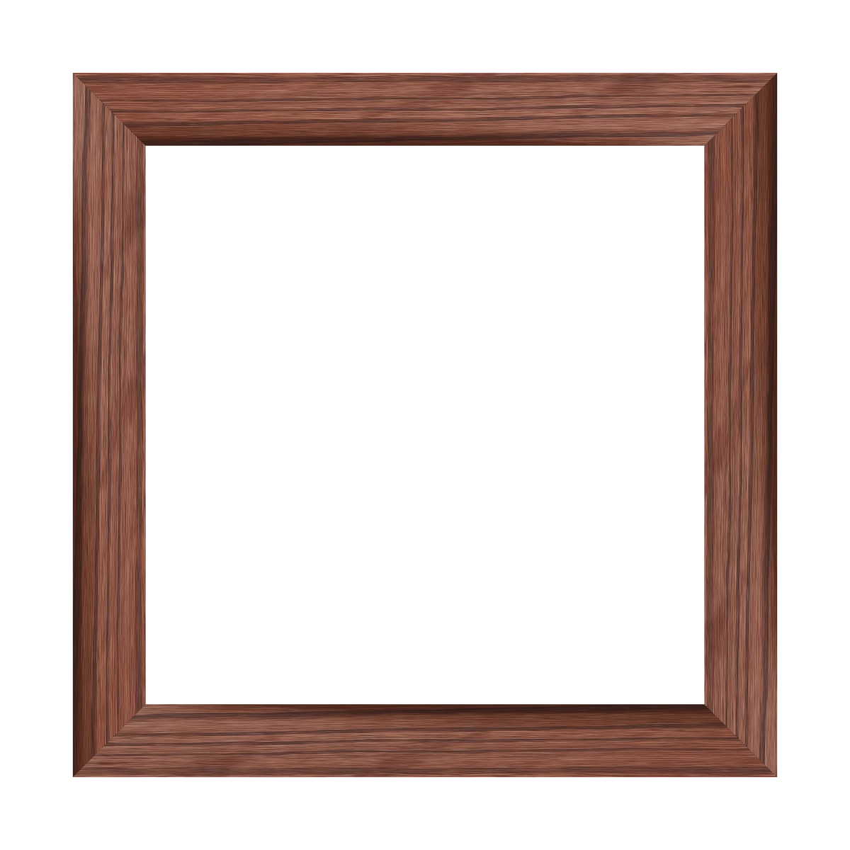 Modern magnet frame, L 14.5 x 14.5 inches, Walnut stain, 1.5-inch molding