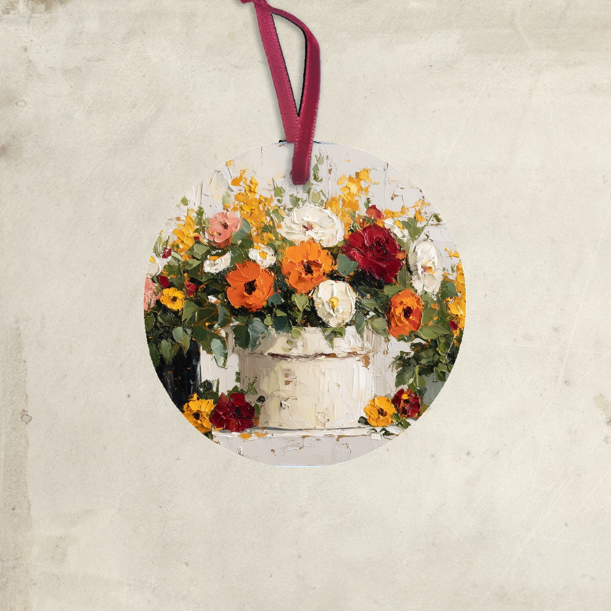 Floral Still Life - Fall Flowers Overflowing - Ornament