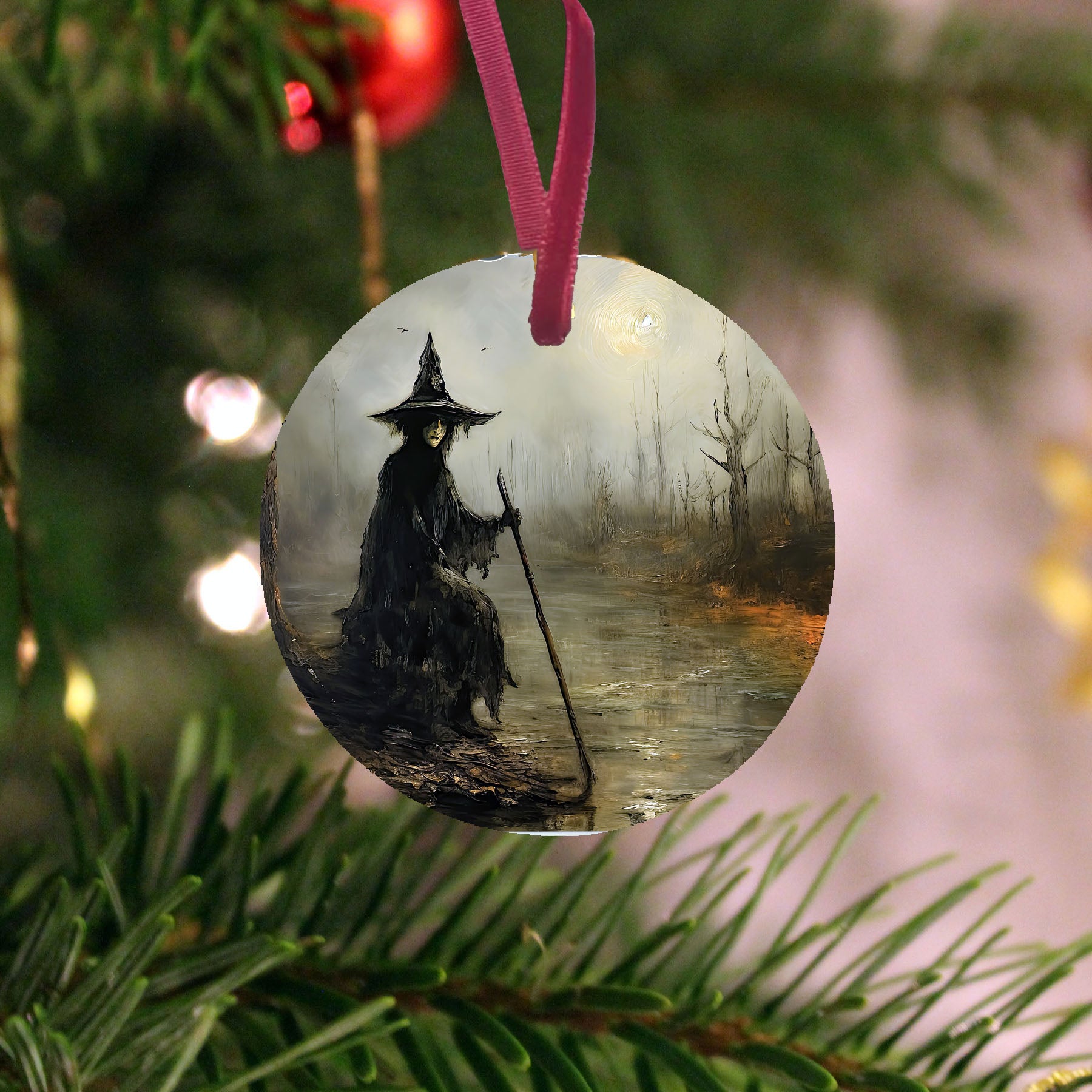 Witch on a path - Ornament