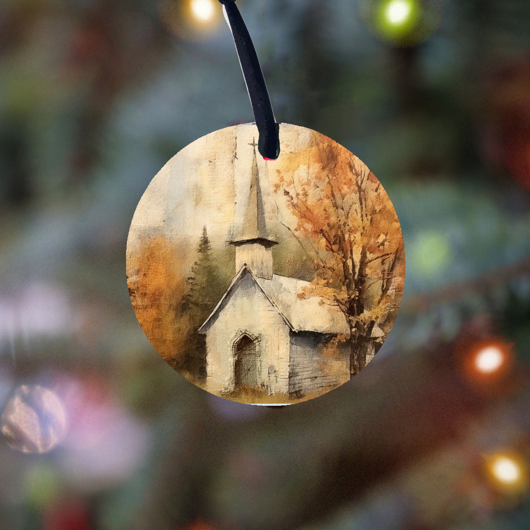 Autumn Church 4 - Ornament