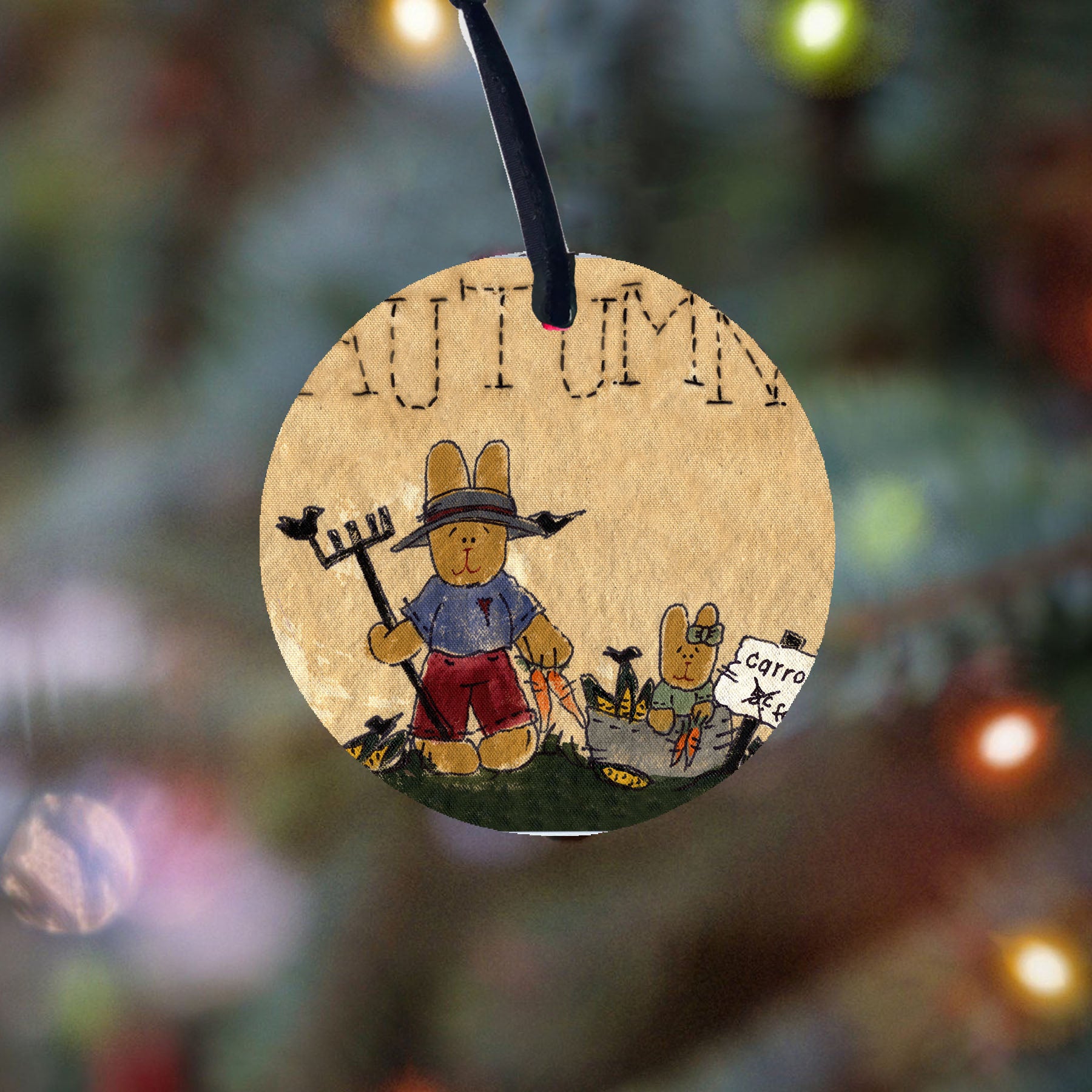 Autumn Bunny - Ornament