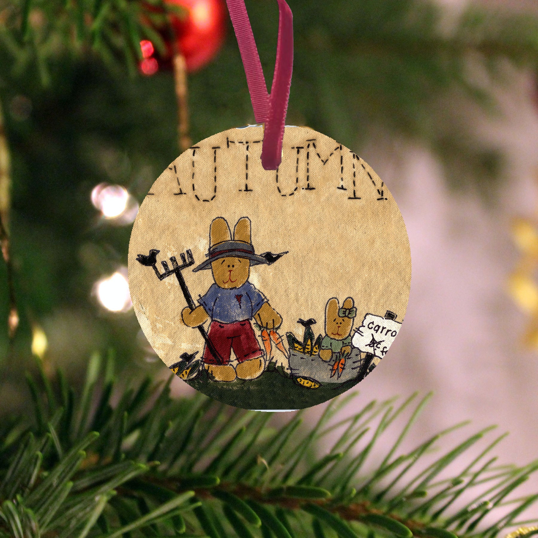 Autumn Bunny - Ornament