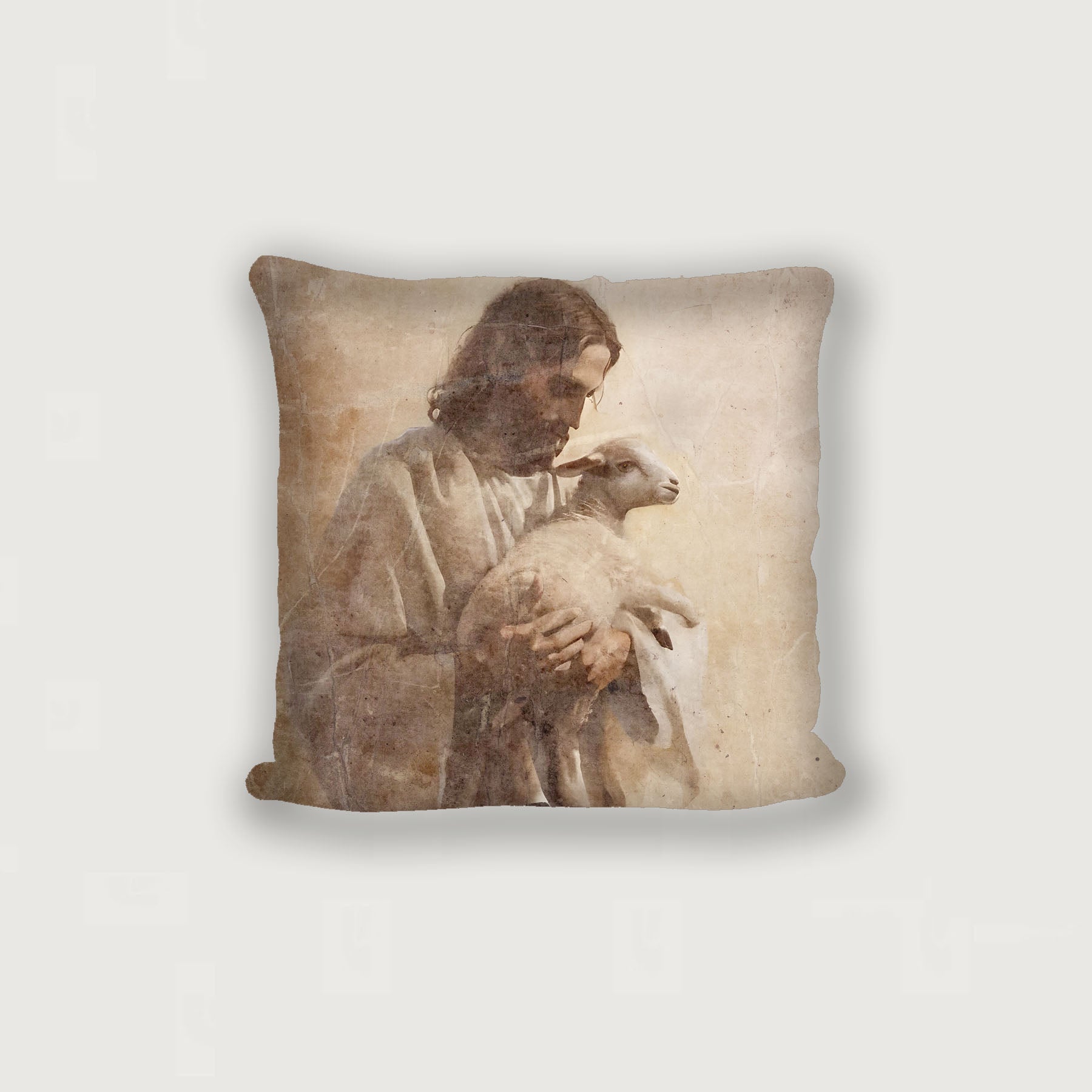 Jesus with a lamb - Pillow