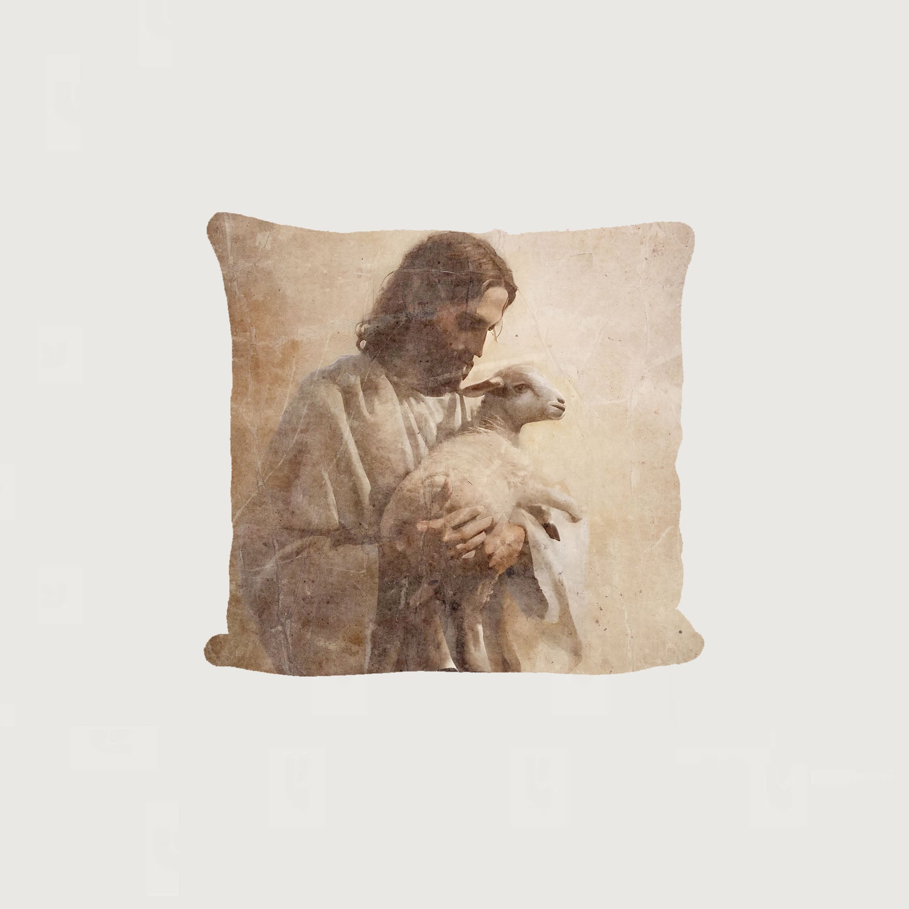 Jesus with a lamb - Pillow