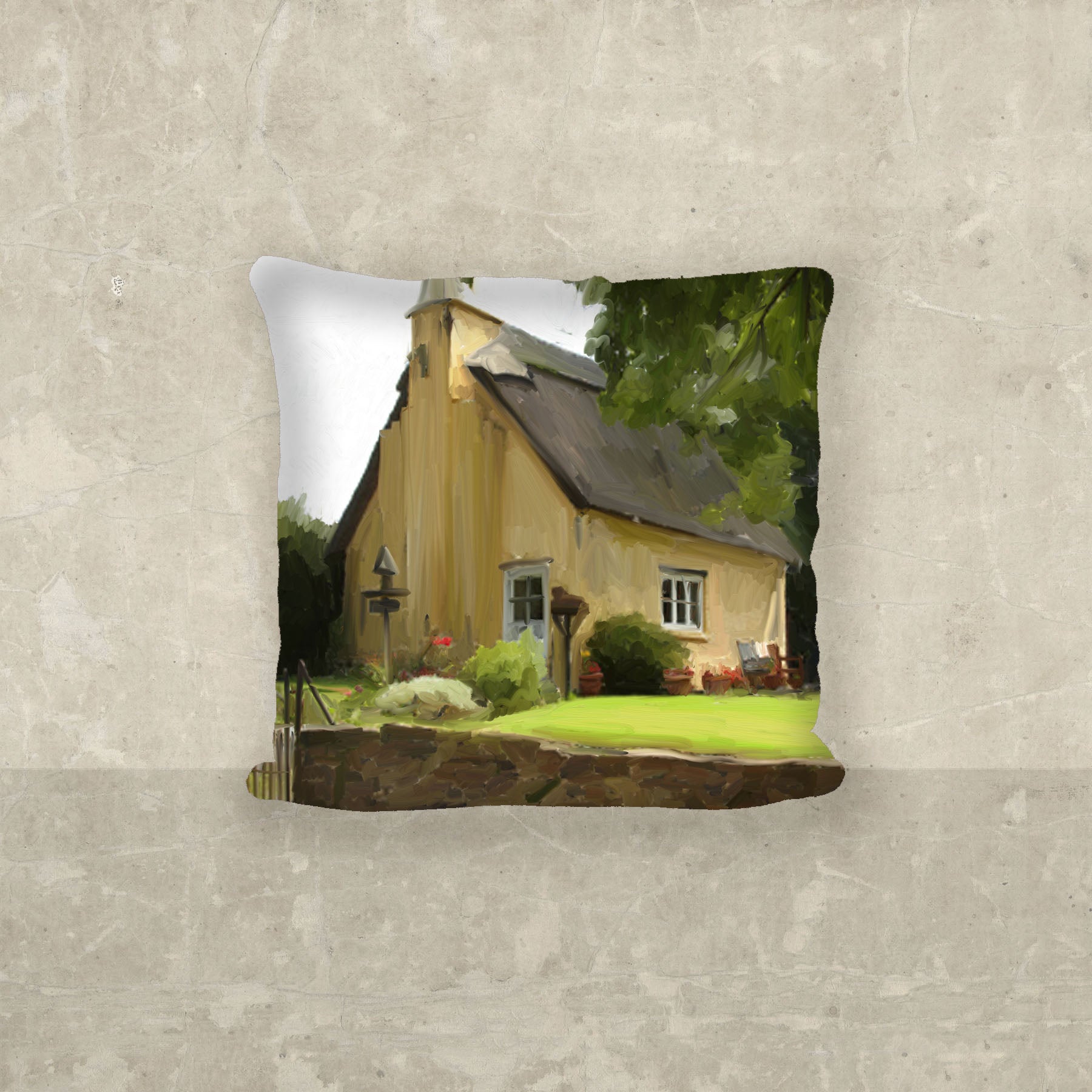 Yellow Cottage - Pillow