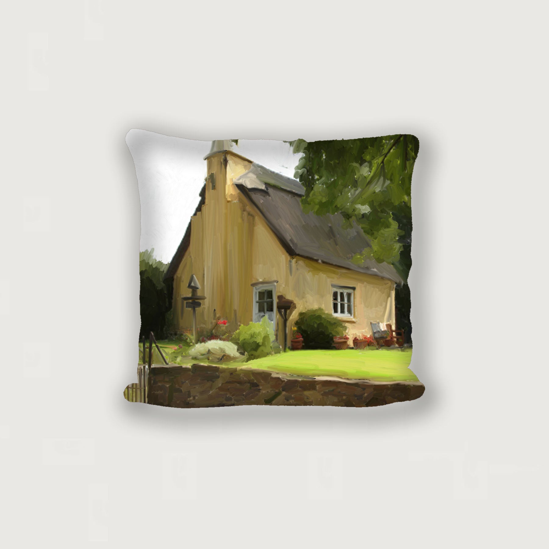Yellow Cottage - Pillow