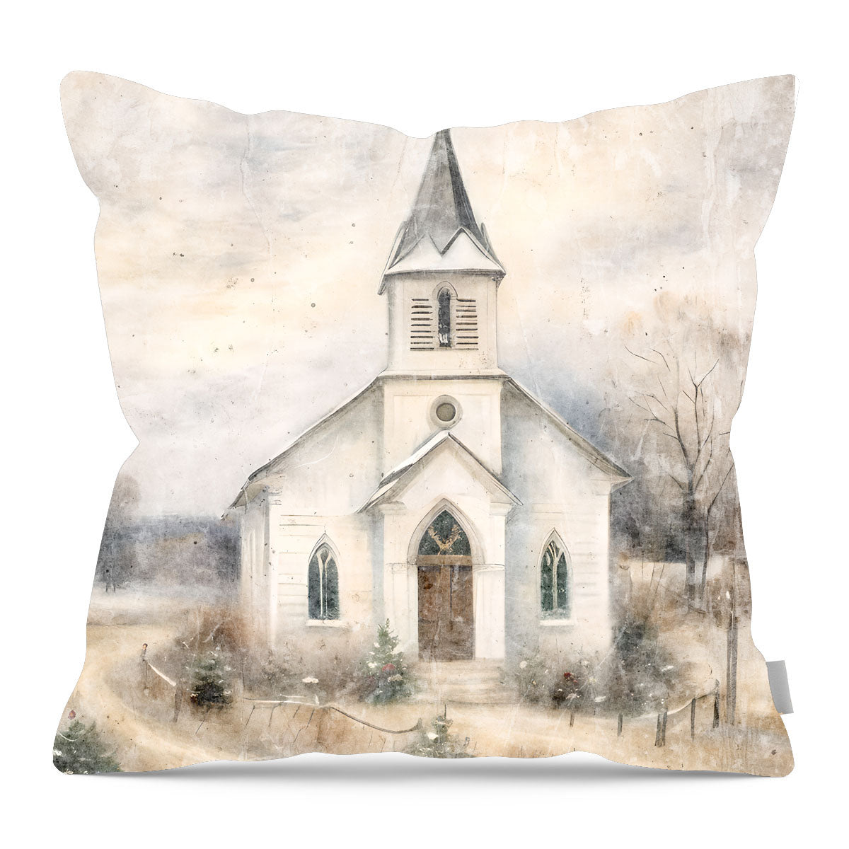 Winter Church 3 - Pillow