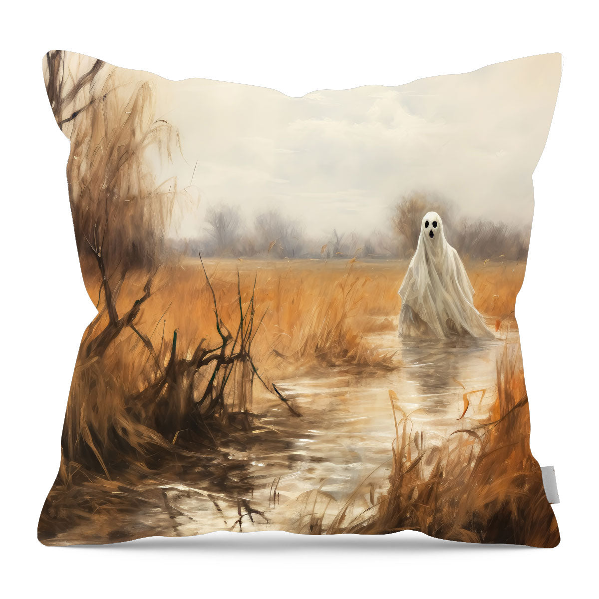 Ghost on a pathway - Pillow