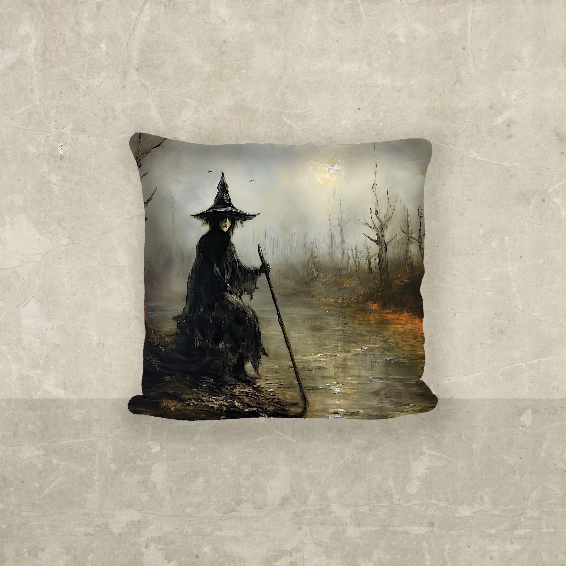 Witch on a path - Pillow