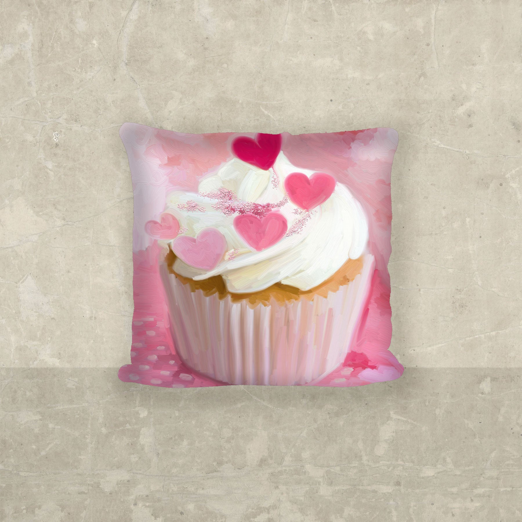 Heart Cupcakes - Pillow