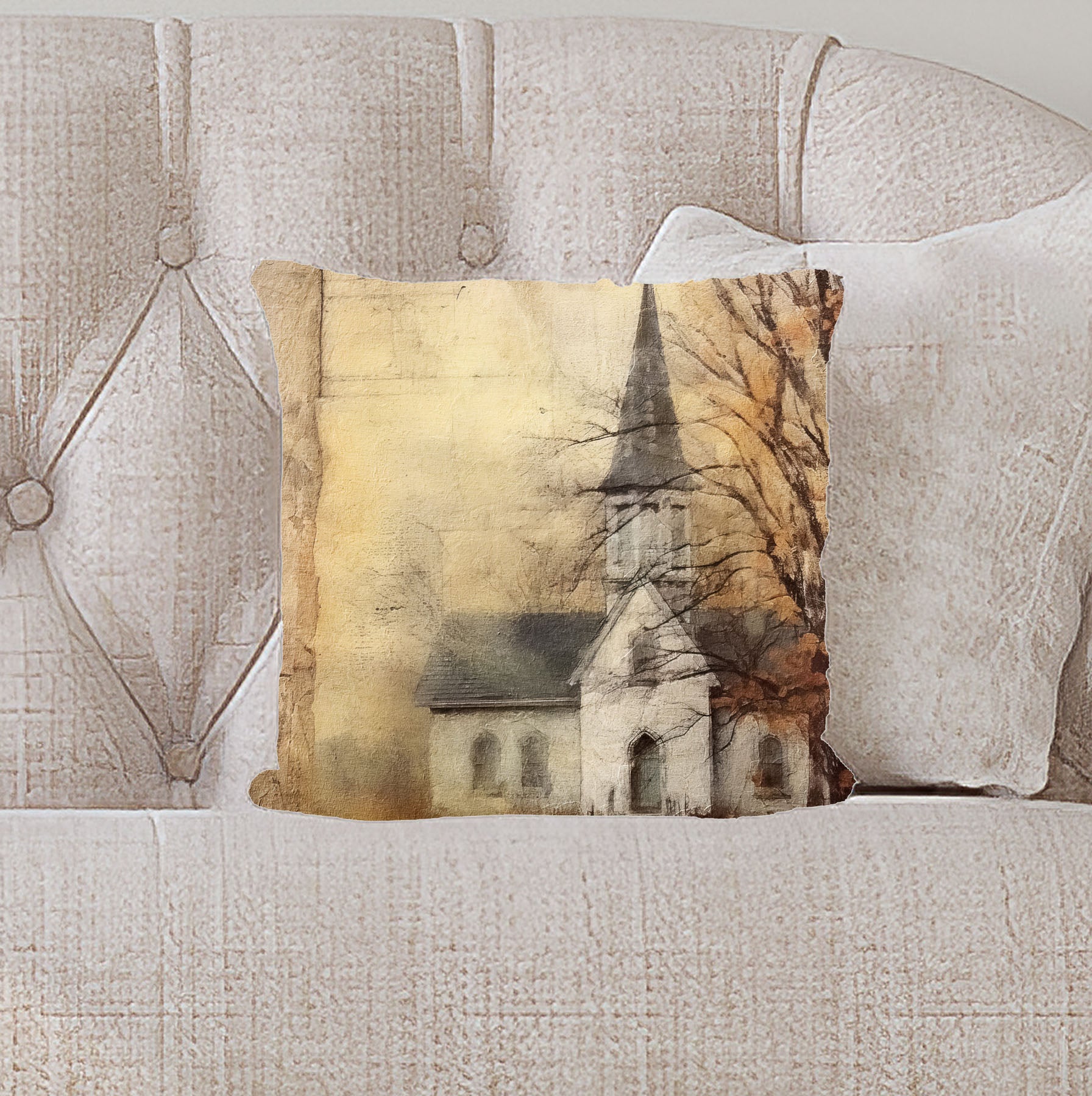 Autumn Church 1 - Pillow