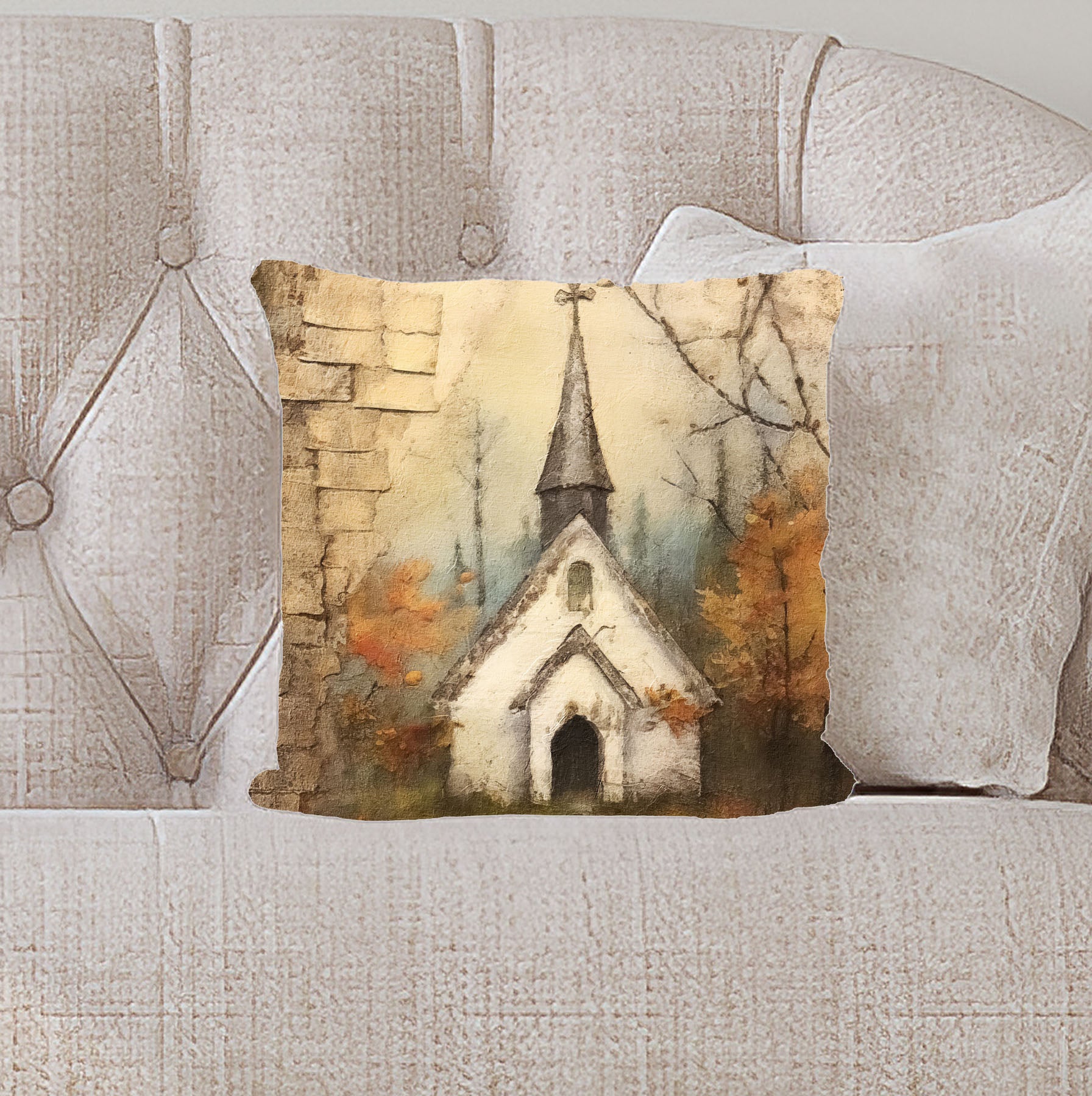 Autumn Church 2 - Pillow