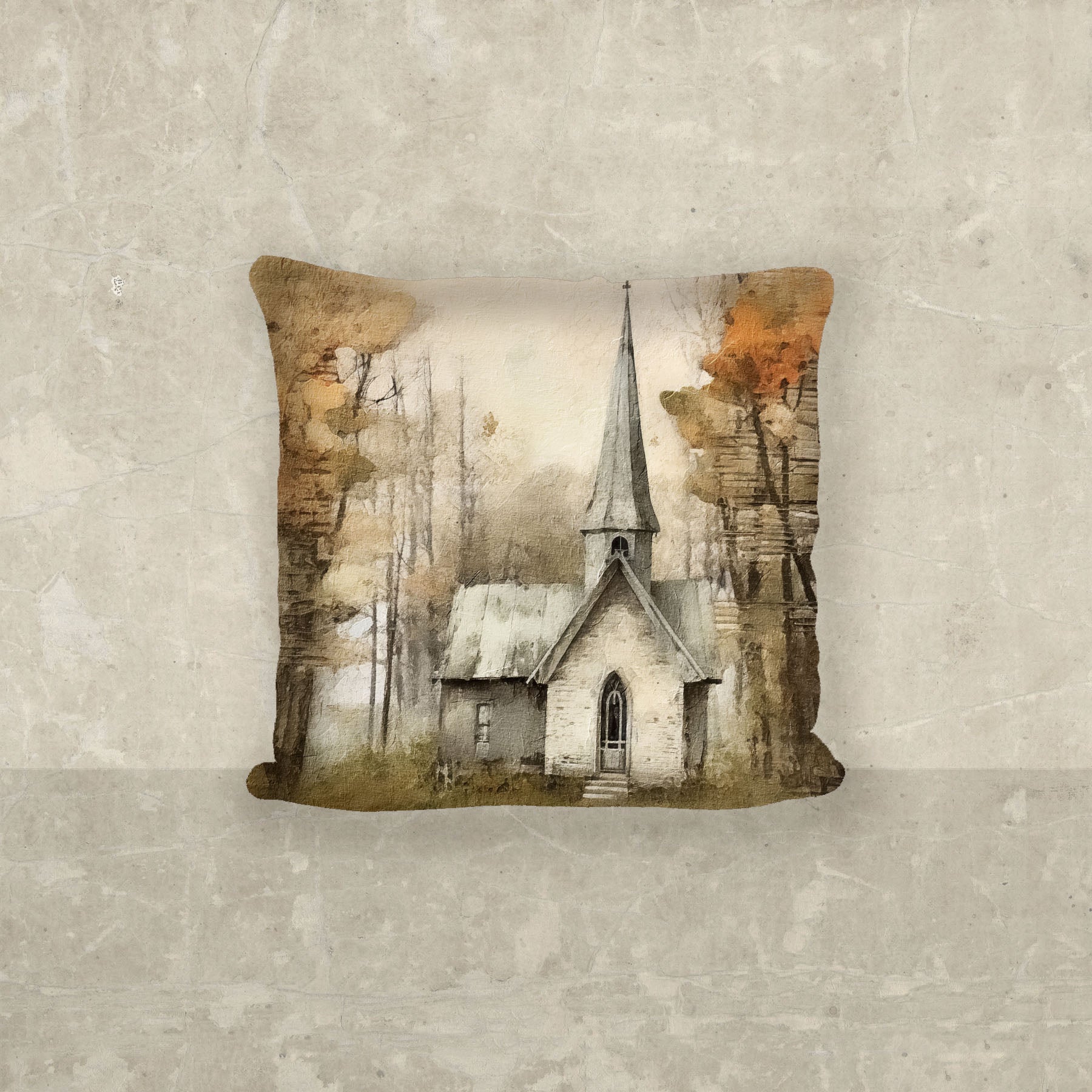 Autumn Church 3 - Pillow