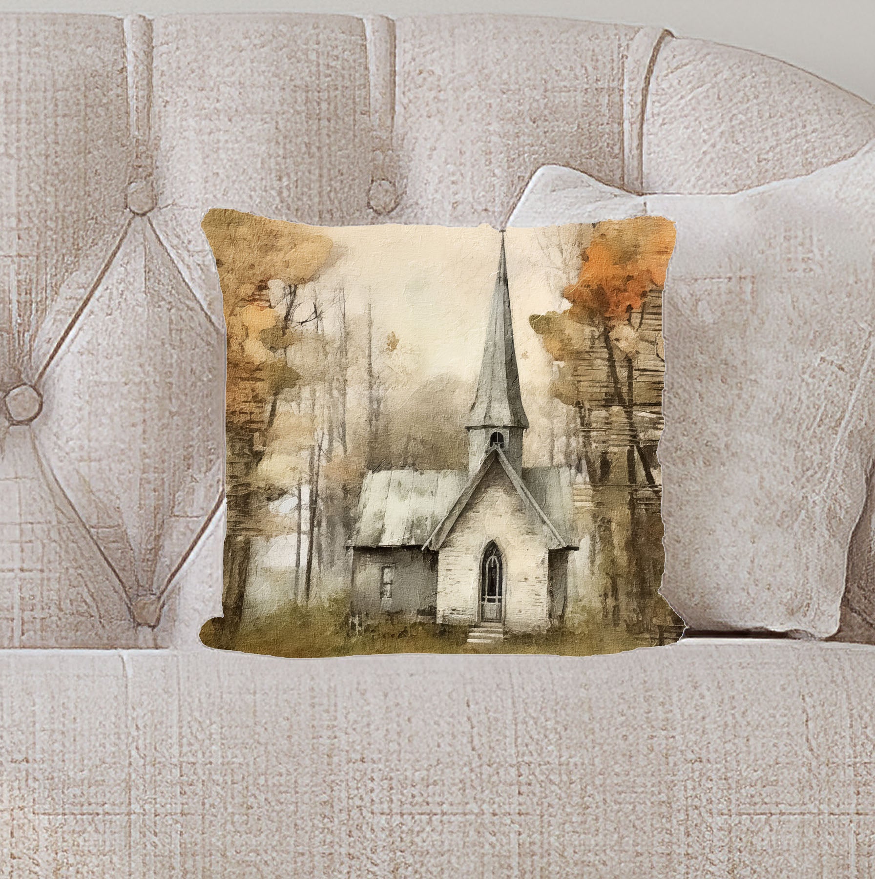 Autumn Church 3 - Pillow
