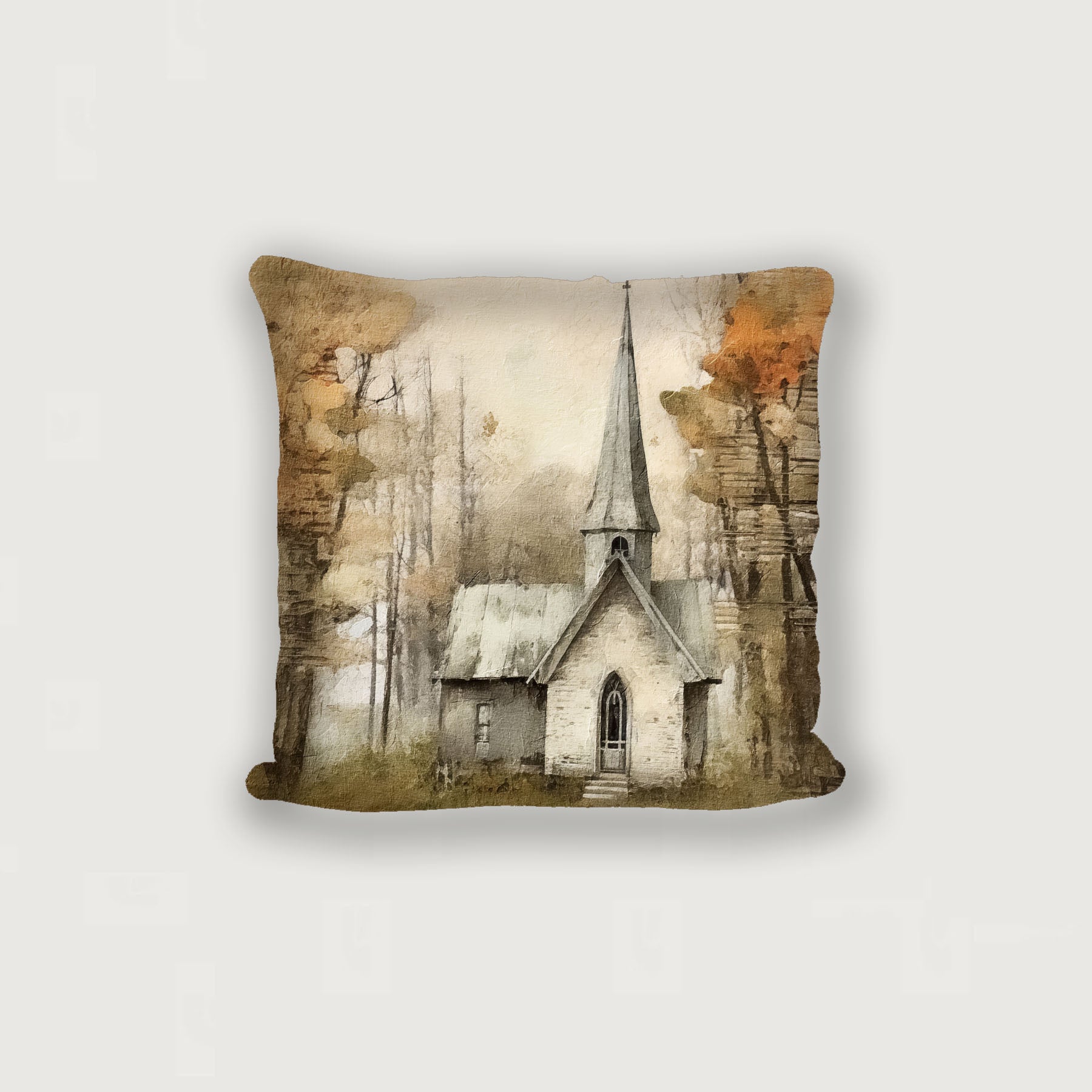 Autumn Church 3 - Pillow