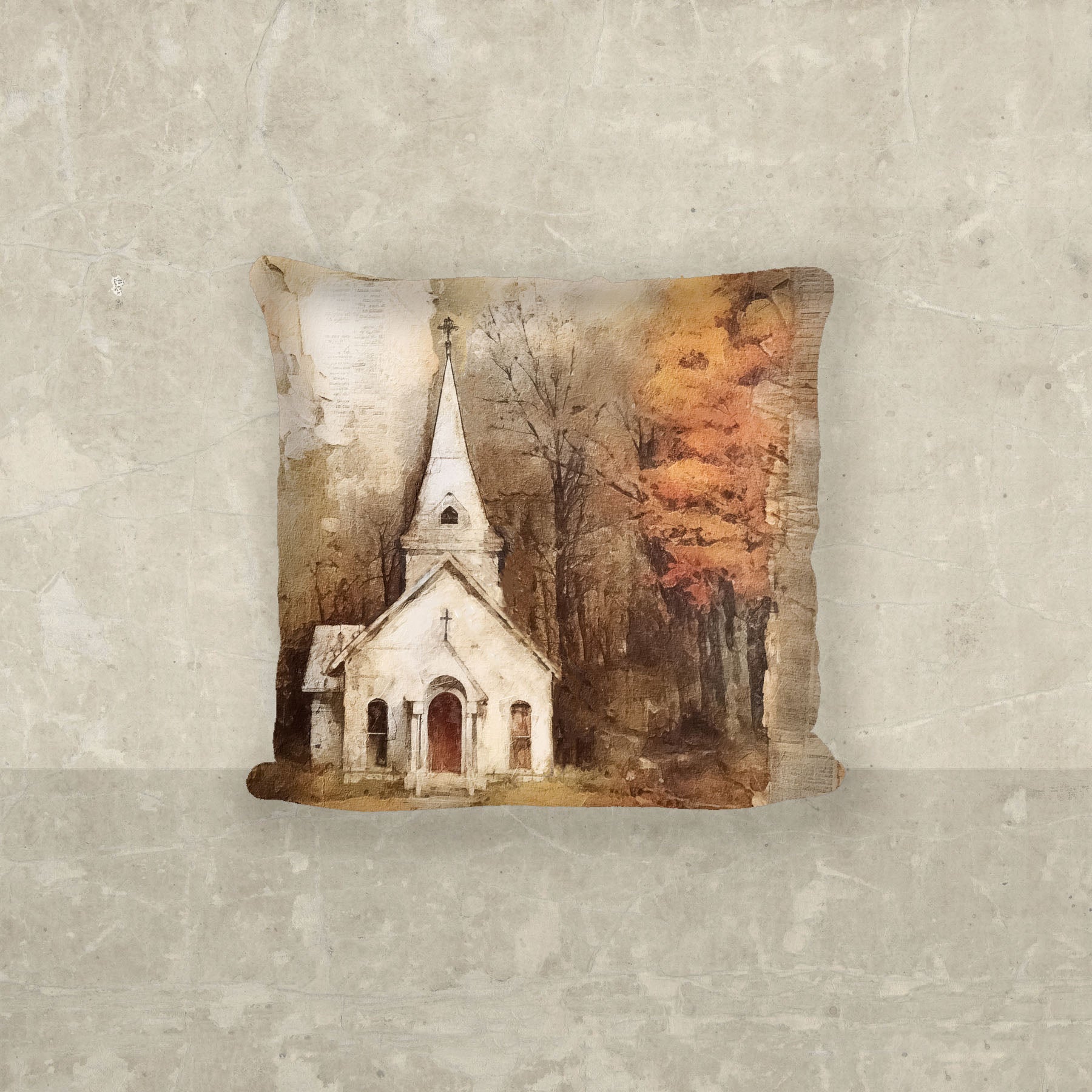 Autumn Church 6 - Pillow