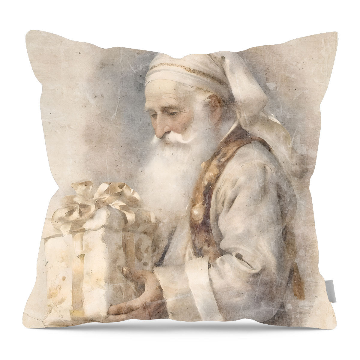 White Background Santa 1 - Pillow