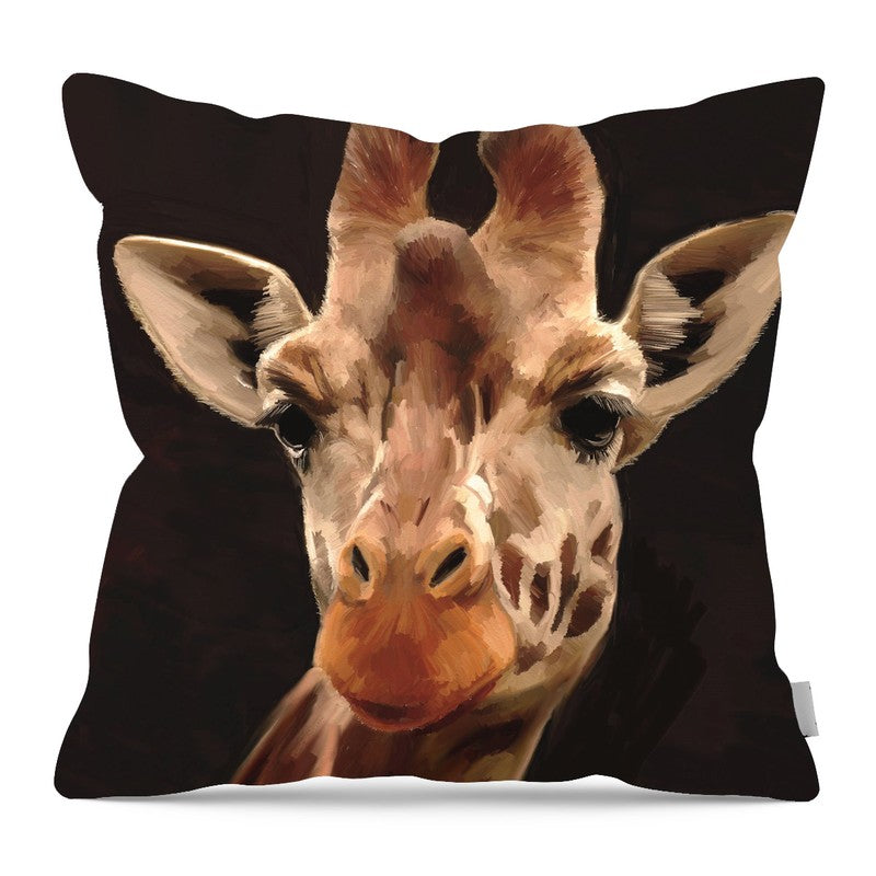 Giraffe - Pillow — 16-inch linen-look pillow
