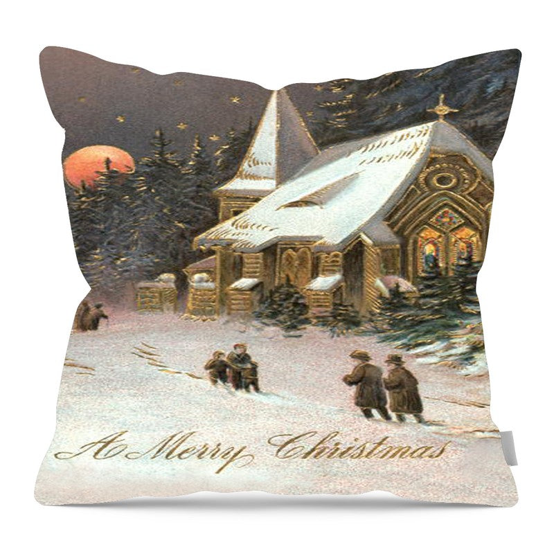 Church in the Woods - Pillow — 16-inch linen-look pillow