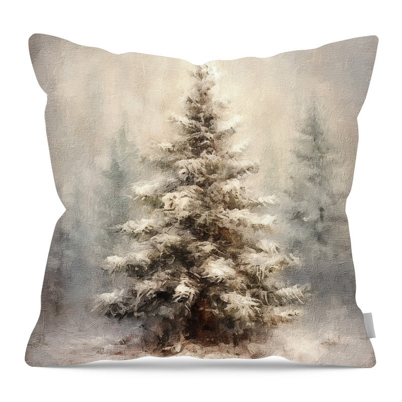 Tree in the forest - Pillow — 16-inch linen-look pillow