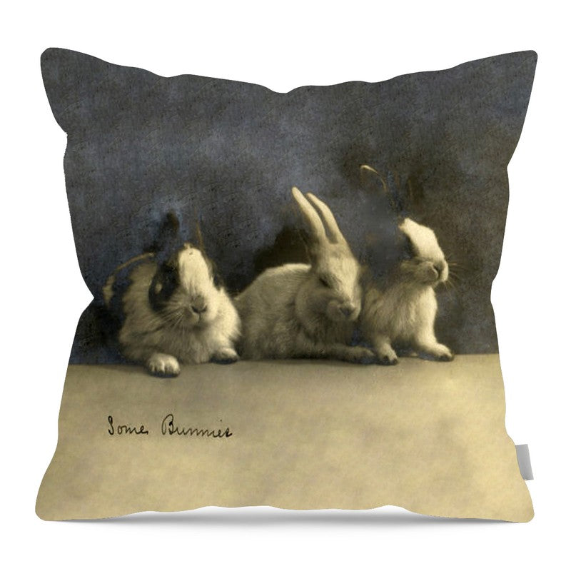 Some Bunnies - Pillow — 16-inch linen-look pillow