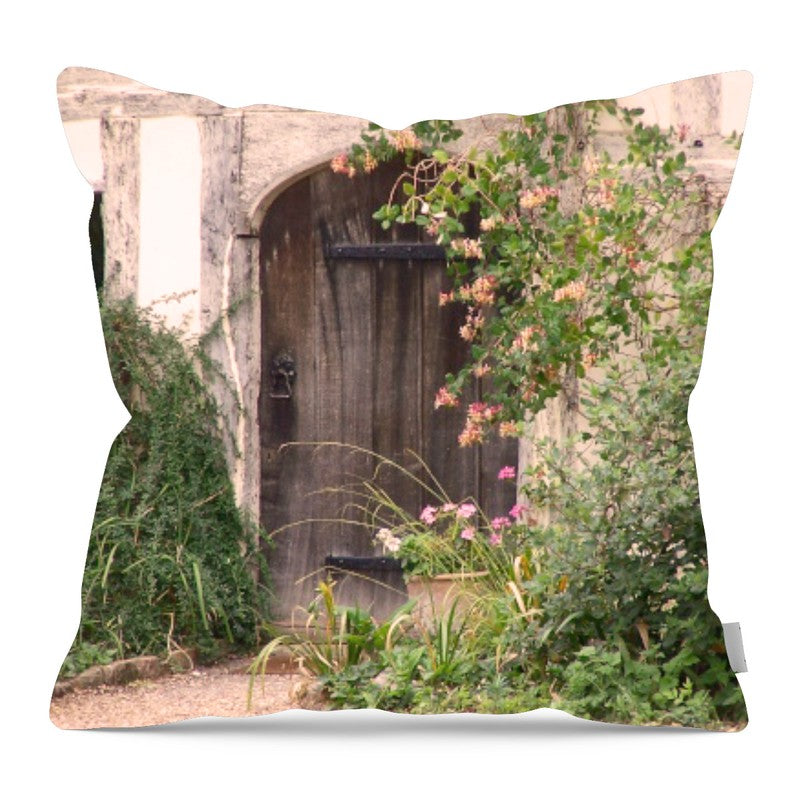 Cottage Door - Pillow — 16-inch linen-look pillow