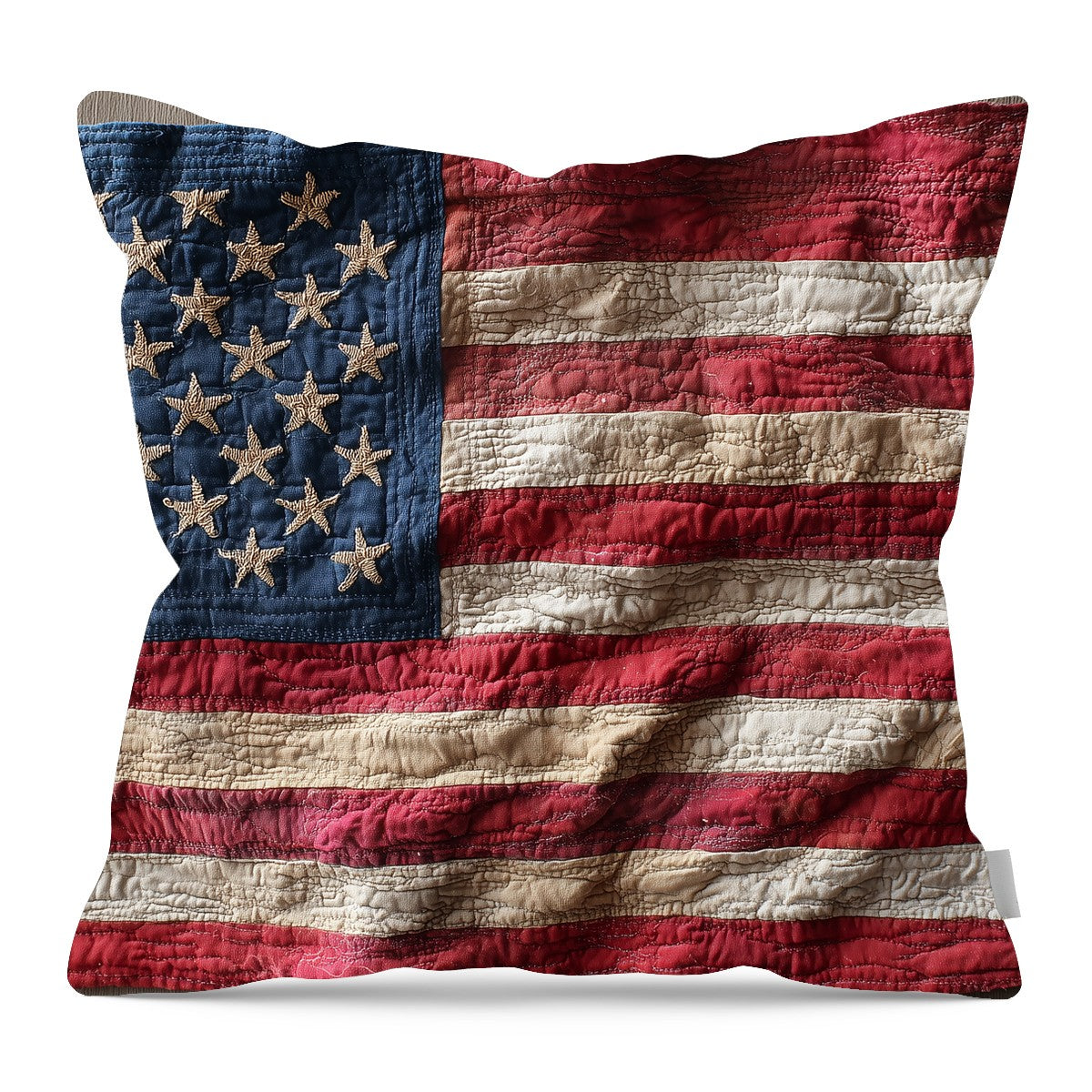 American Flag - Quilted Fabric - Pillow