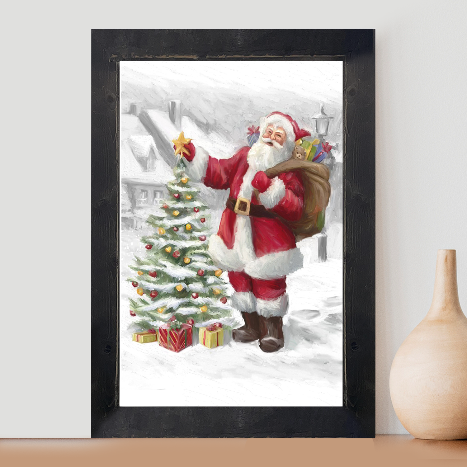 Santa with The Outdoor Tree