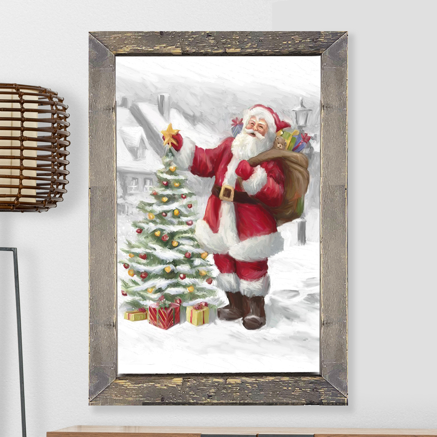 Santa with The Outdoor Tree